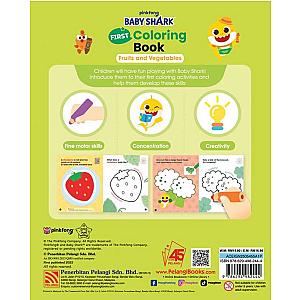 Baby Shark First Coloring Book Fruits and Vegetables