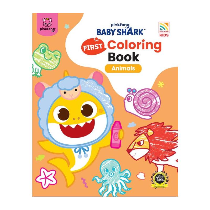 Baby Shark First Coloring Book Animals